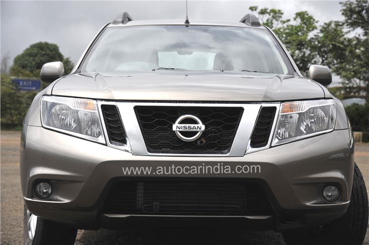 The Terrano gets Nissan's family grille, inspired by the Pathfinder SUV.
